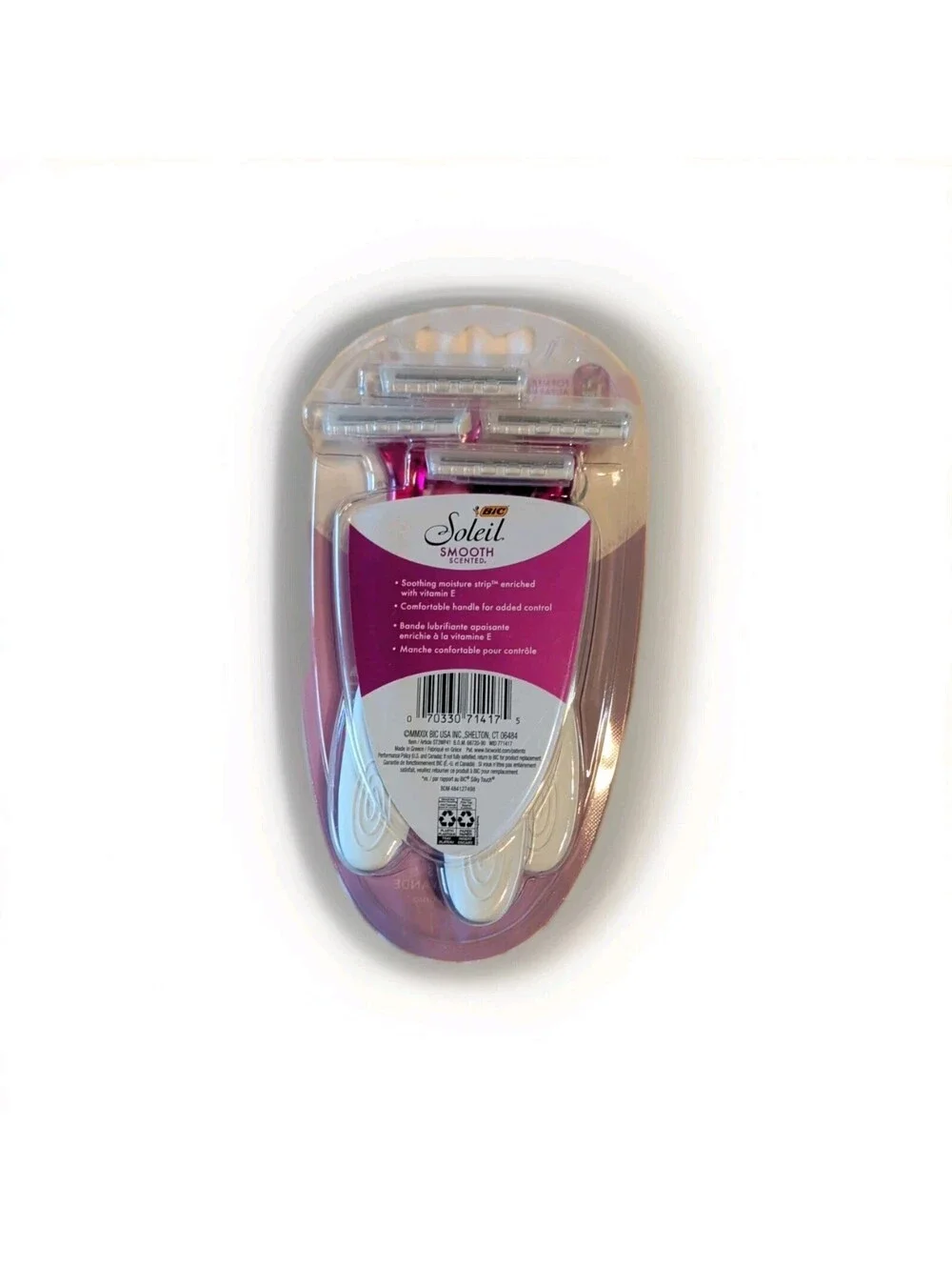 BIC Soleil Smooth Scent Womens Disposable Razor, 3 Blades with a Moisture Strip